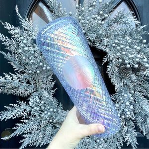 Starbucks 2022 Unicorn Iridescent Jewelled Holiday Cold Cup Tumbler Venti 24oz
